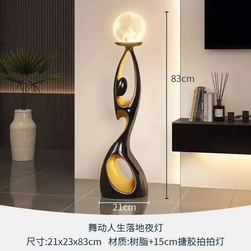 Home Art Decor,Light Luxury, Creative Living Room, TV Cabinet, Floor Decorative, Resin Abstract Sculpture, Housewarming Gift