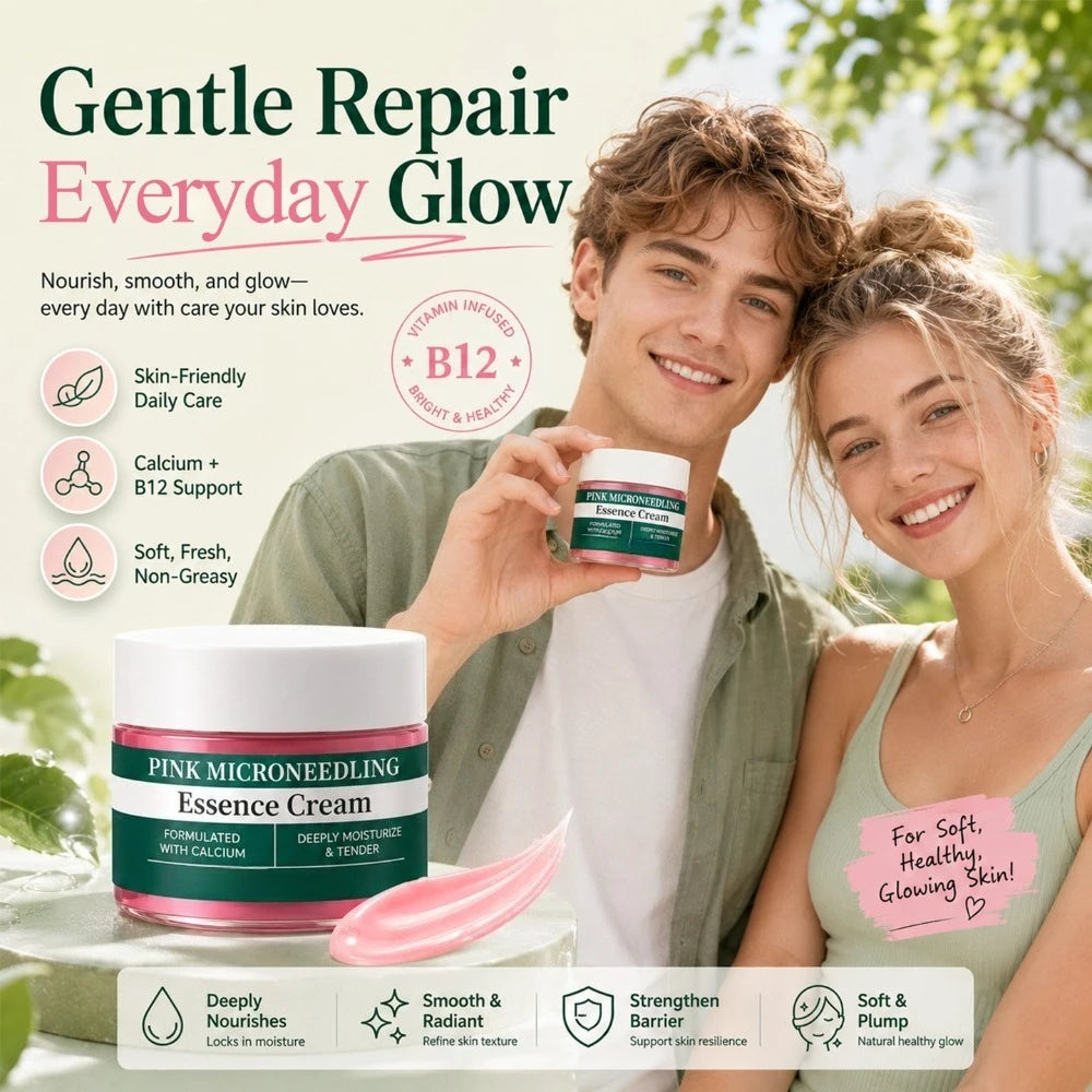 Pink Texture Facial Care Cream Gentle Hydrate And Soothe Skin Suitable For Sensitive Face Daily Basic Facial Nourishing Care.