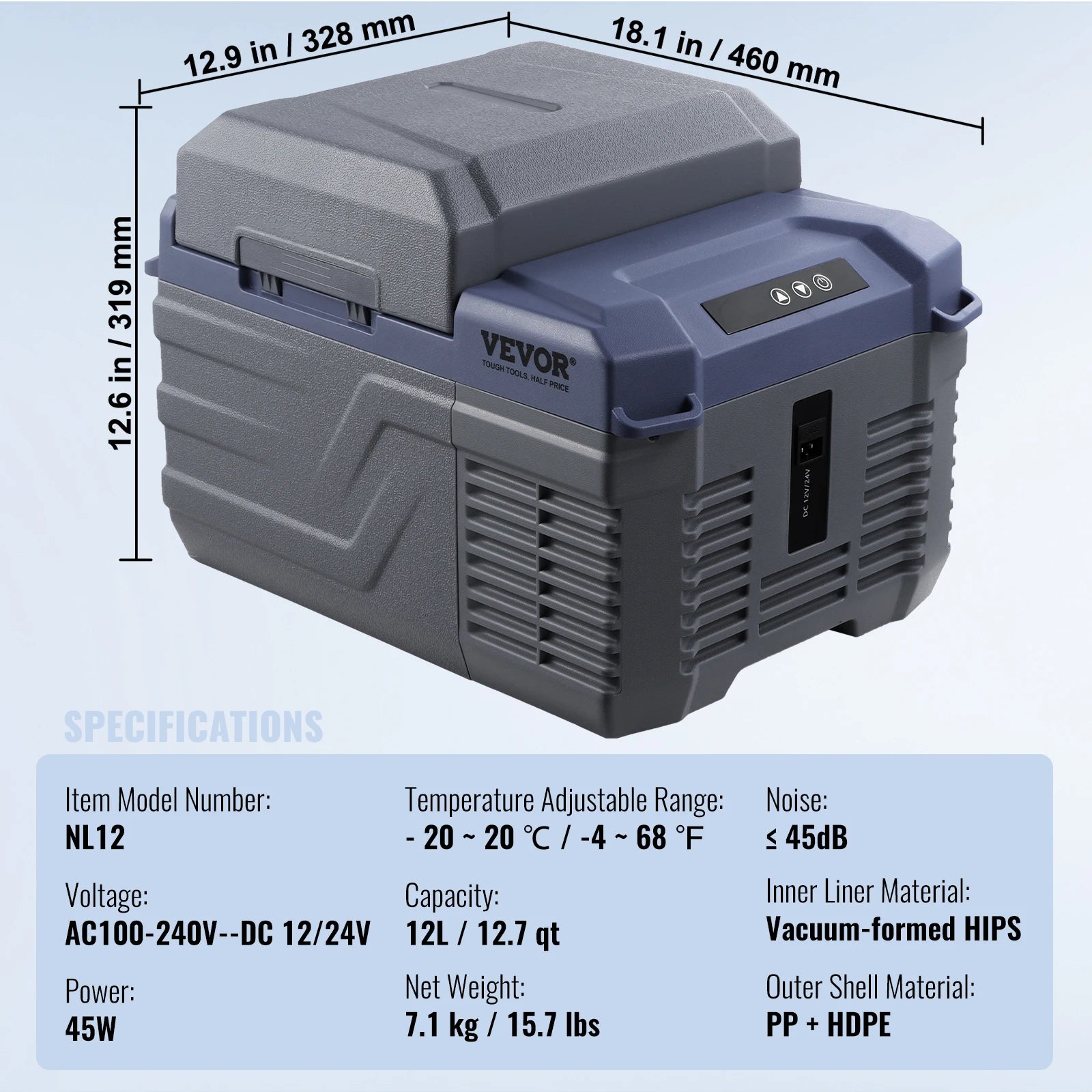 SucceBuy 8L to 75L Car Refrigerator Fridge Portable Icebox Single&Dual Zone w/Blue Tooth Temp Adjustable for Outdoor Camping RV