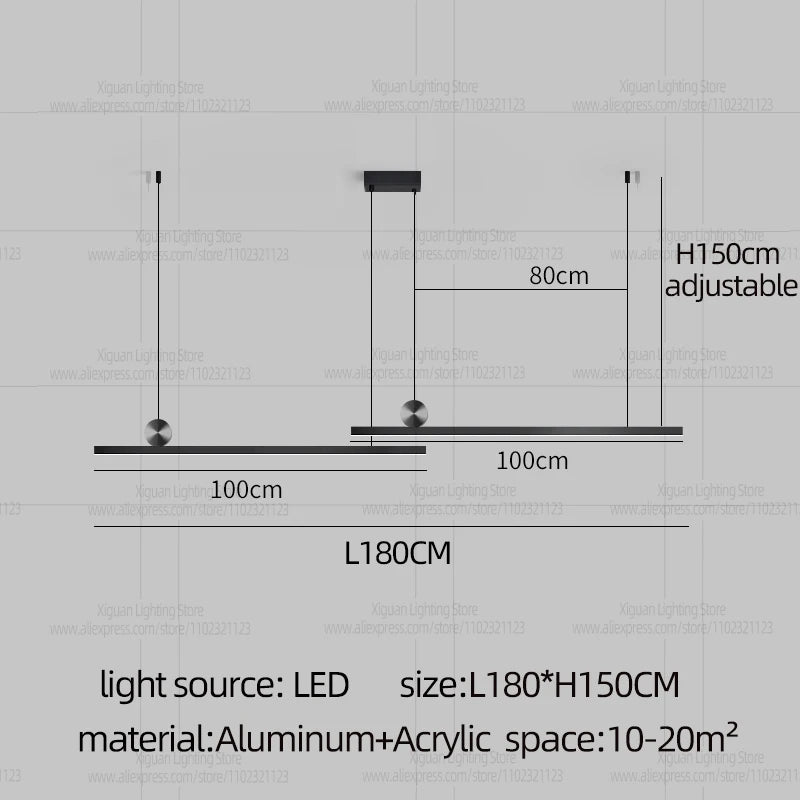LED Restaurant Chandelier Modern Minimalist Kitchen Ceiling Light Dining Table Pendent Lamp Bar Pendant Light Indoor Lighting