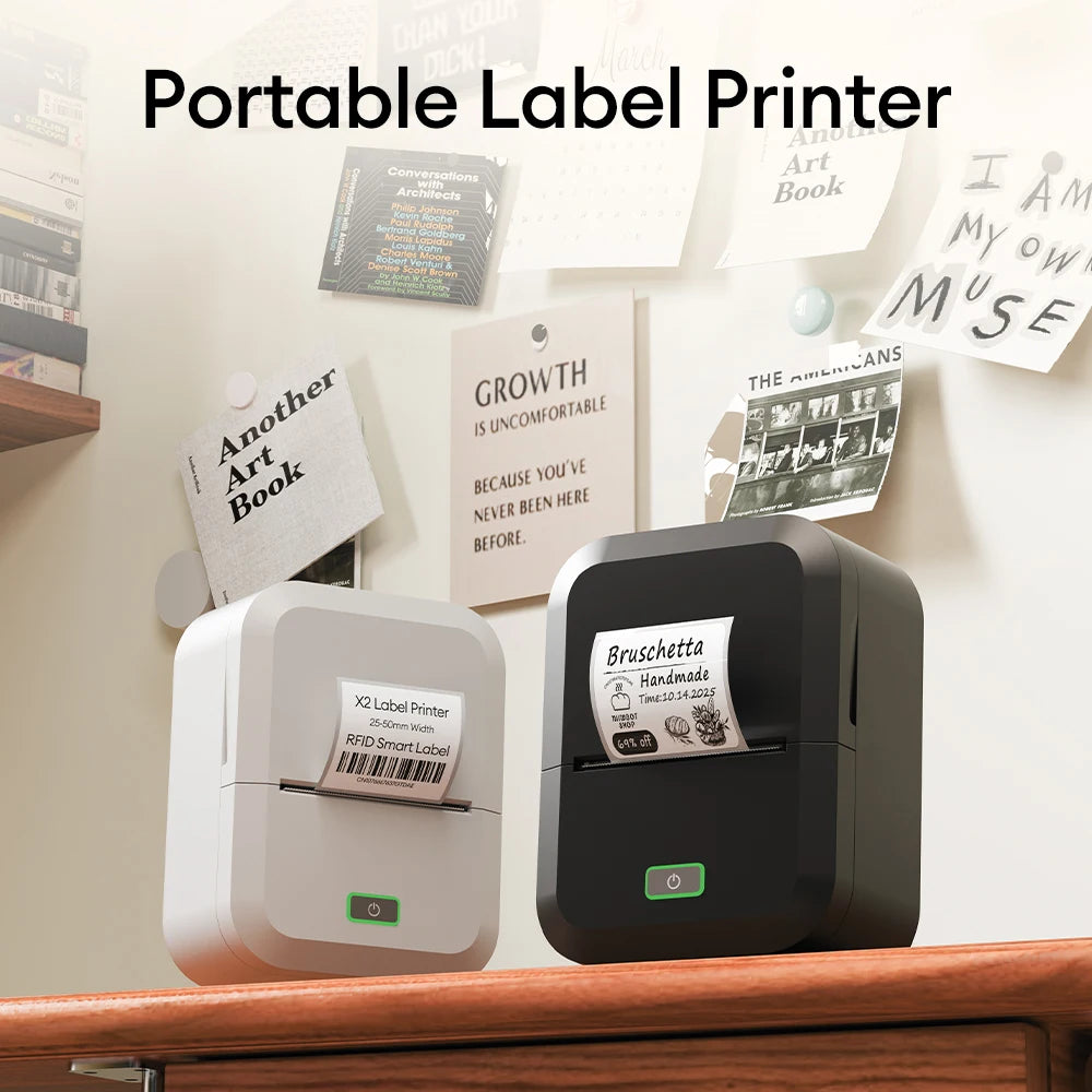 Marklife X2 Portable Thermal Printer Mini Pocket Printer Mobile Wireless Adhesive Sticker Labeling Machine Similar as B1 B21