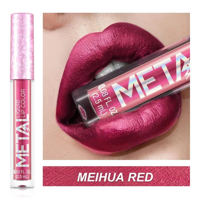 Matte Liquid Lipstick Waterproof Long Lasting 24 Hours Non-Stick Cup Shimmer Glitter Lip Gloss Women Lip Tint Makeup Cosmetics