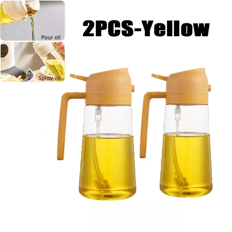 200/300/500ml Oil Spray Bottle BBQ Cooking Olive Oil Sprayer Plastic Baking Oil Spray Empty Bottle Vinegar Bottle Or  Oil brush