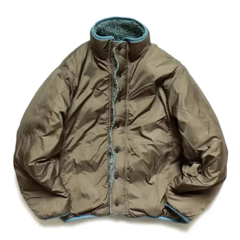 KAPITAL Fleece Wear on Both Sides Zipper Long Sleeve Japan Style Loose Jacket Men and Women Cashmere Coats