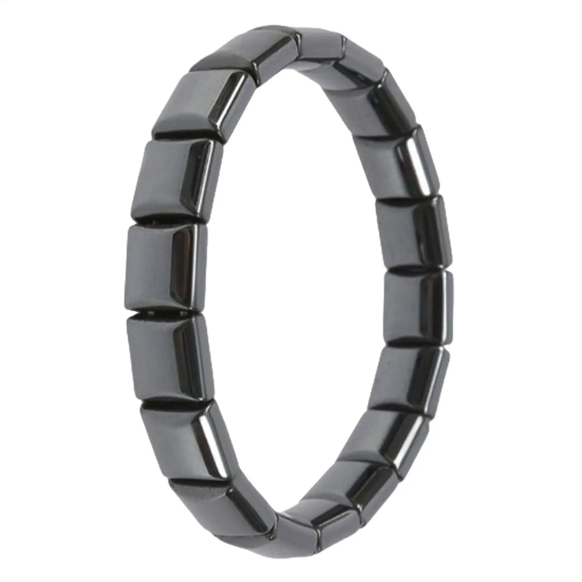 Hematite Bracelet for Men Black Adjustable Stylish Natural Stone Square Bracelet for Dad Husband Boyfriend Birthday Valentine