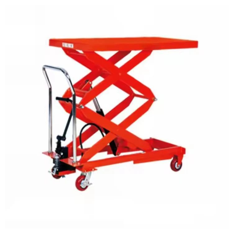Portable 350kg 500kg Manual Hydraulic Small Scissor Lift Table Trolley