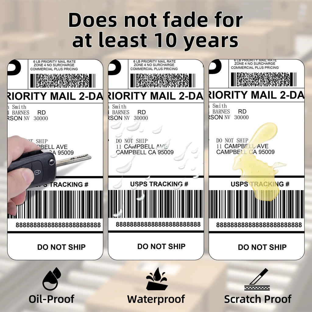 4x6 Inch Direct Thermal Labels 100/200/500 Sheets Self-Adhesive Thermal Shipping Label Paper For Business DHL Express Waybill