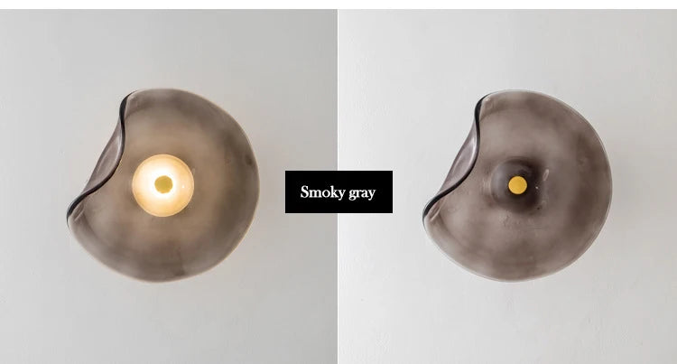 Light Luxury Postmodern Glass Wall Lamps Irregular Round Glass Minimalist Nordic Living Room Corridor Bedroom Bedside Wall Light