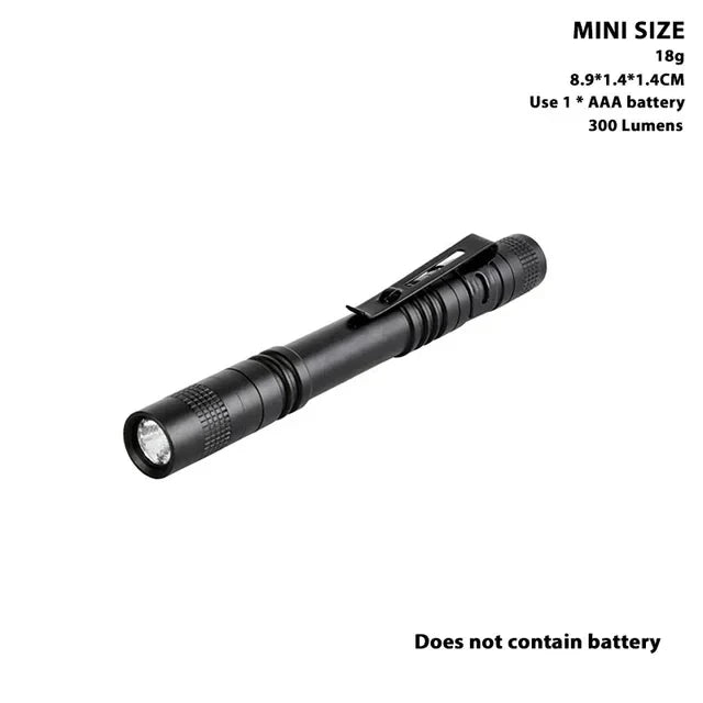 Portable Mini LED Flashlight Use AAA Battery Small Pen Light medical examination Ultra Brigh Outdoor Emergency Handheld Torch