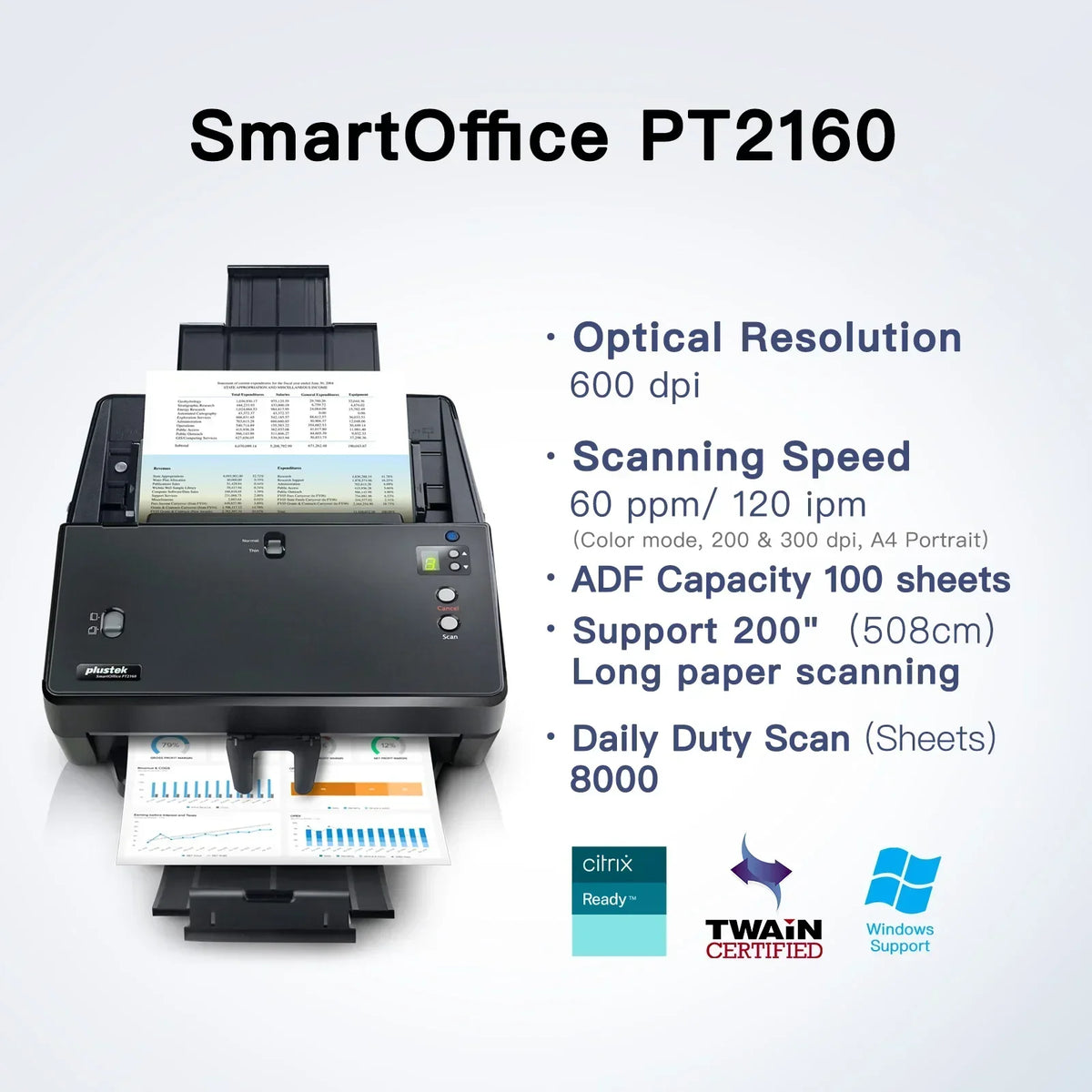 2025Document Scanner - Desktop High Speed Duplex Color Scanner , A4 / A3 Scanner OCR include