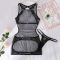 Ellolace Sexy Women's Dress Seductive Sheer Hilitos Club Party Set Ultra Hot Summer Backless Tank Underwear Kit
