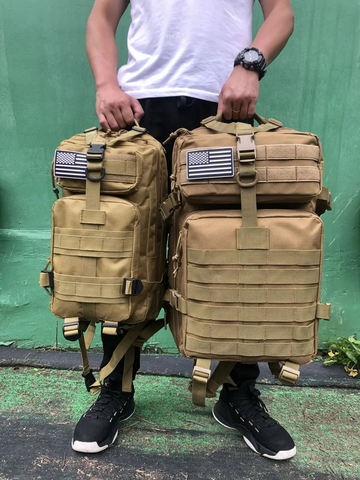 Durable Nylon 50L Waterproof Tactical Outdoor Backpack for Hiking Trekking Fishing Hunting Camping Travel