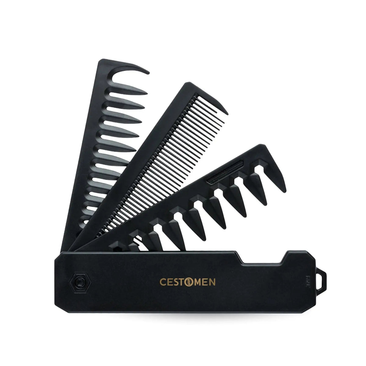 New 1/2/3 in 1 Pocket Folding Combs Plastic Wide Tooth Oil Head Comb Beard Combing Barber Clipper Comb Salon Hair Styling Tools