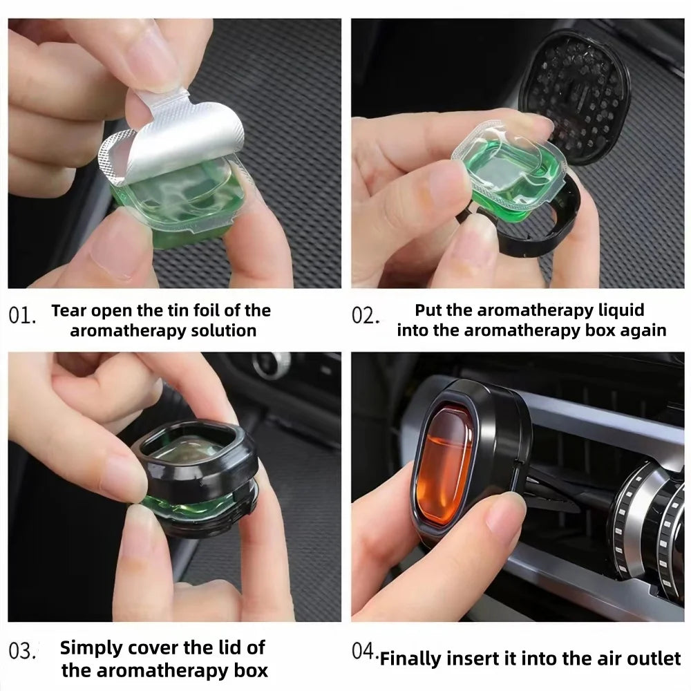 Car Air Vent Perfume Long-lasting Fragrance Air Purifiers Powerful Odor Eliminator Essential Oil Alcohol-free Car Accessories