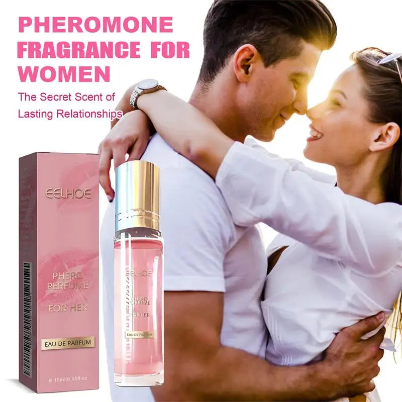 EELHOE 10ml Pink Rollerball Phero Fragrance Long Lasting Scent Portable Body Dating Essential For Man Women Lasting Relationship
