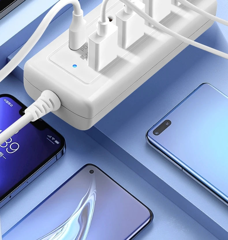 KUBIE USB Hub 8 Port Multi USB Splitter Power Adapter Multiple Expander With On Off Switch For PC Laptop MacBook Accessories