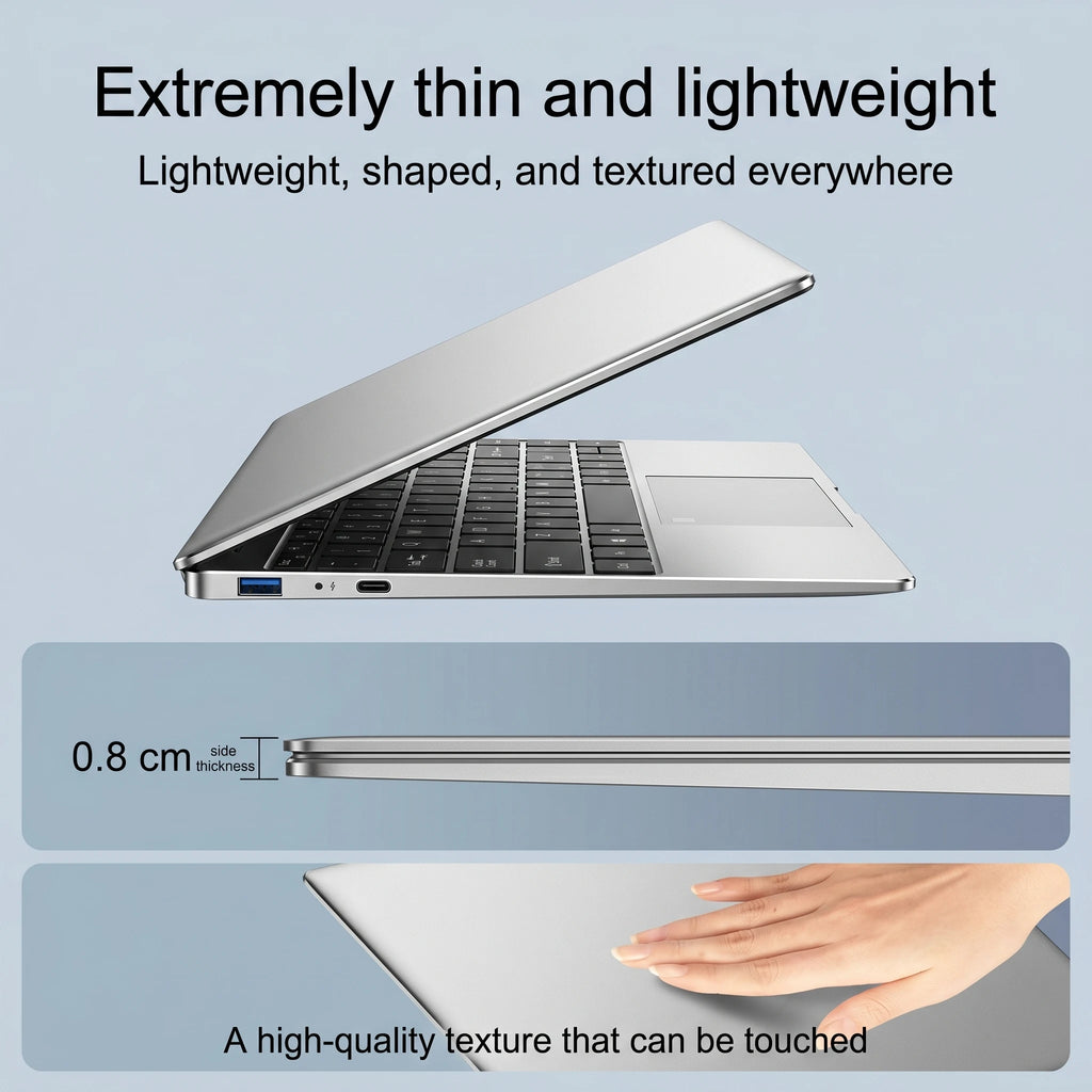 2026 New Ultra Slim Laptop 16GB 1024GB Intel 4405U Notebook Gamer Windows 11 Pro 1920*1080 Display Office Study Computer PC