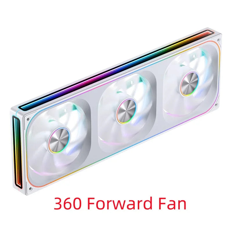 JONSBO ZA-120/240/360 Computer Case Fan 12CM 5V ARGB 120mm Monolithic Structure Water-Cooled Fan  PWM Forward/Reverse Fan Kits