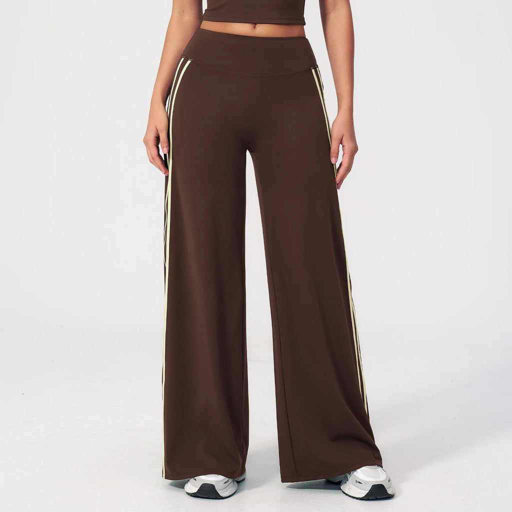 Yoga Pants High Waist Wide Leg Trousers Women Tummy Control Flared Pants Straight Workout Trousers Casual Fitness Bell-bottoms