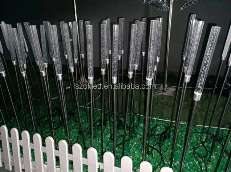 Theme Park Lighting Easy Installation Outdoor Waterproof PMMA Fiber Optic Reed Light