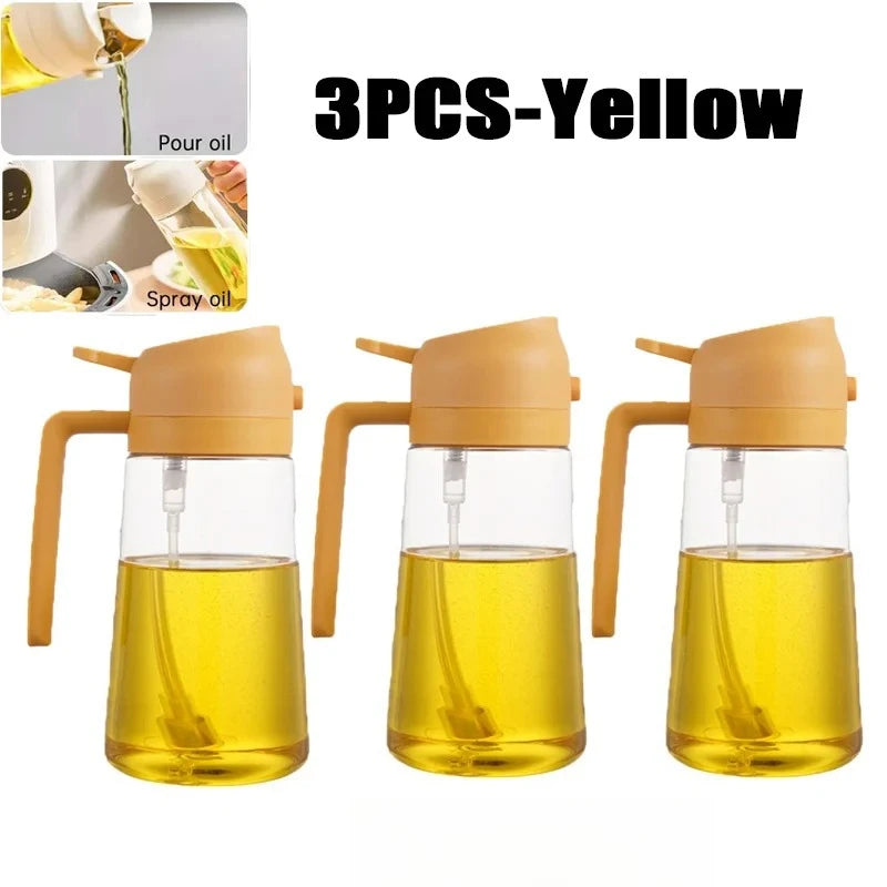 200/300/500ml Oil Spray Bottle BBQ Cooking Olive Oil Sprayer Plastic Baking Oil Spray Empty Bottle Vinegar Bottle Or  Oil brush