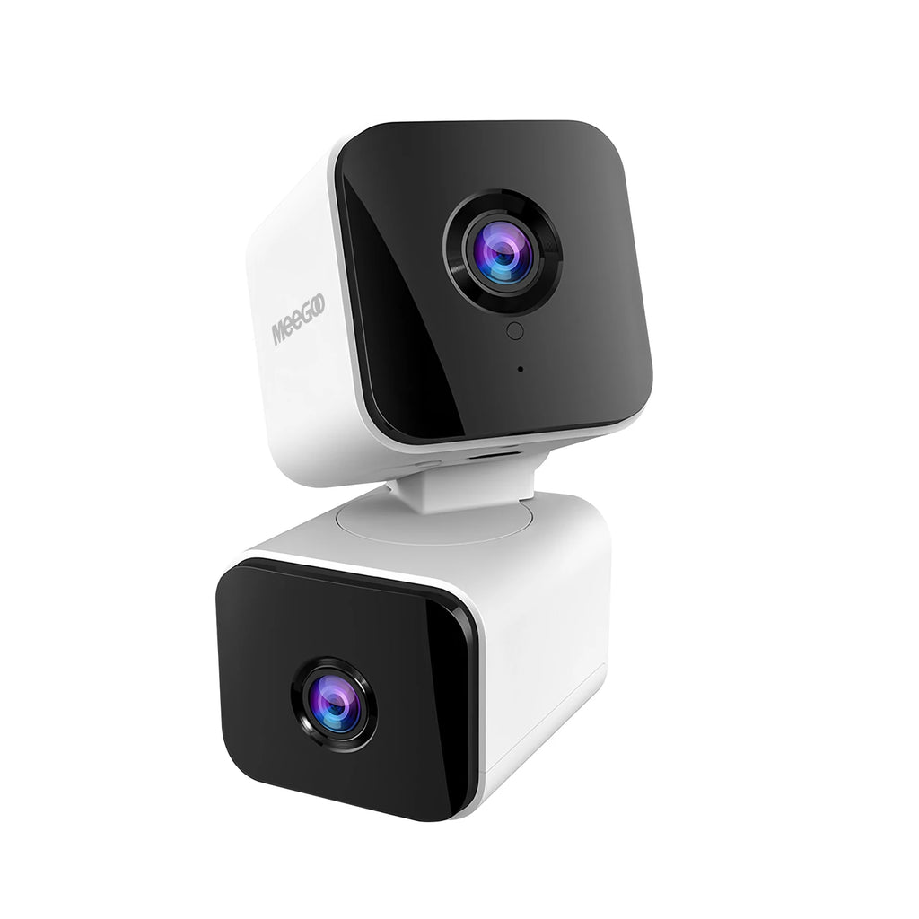 MeeGoo JS-G08 4MP WiFi Pan-Tilt Camera, Single-Lens, AI Night Vision, Two-Way Audio, Motion Detection, Person Tracking, Smart Pu