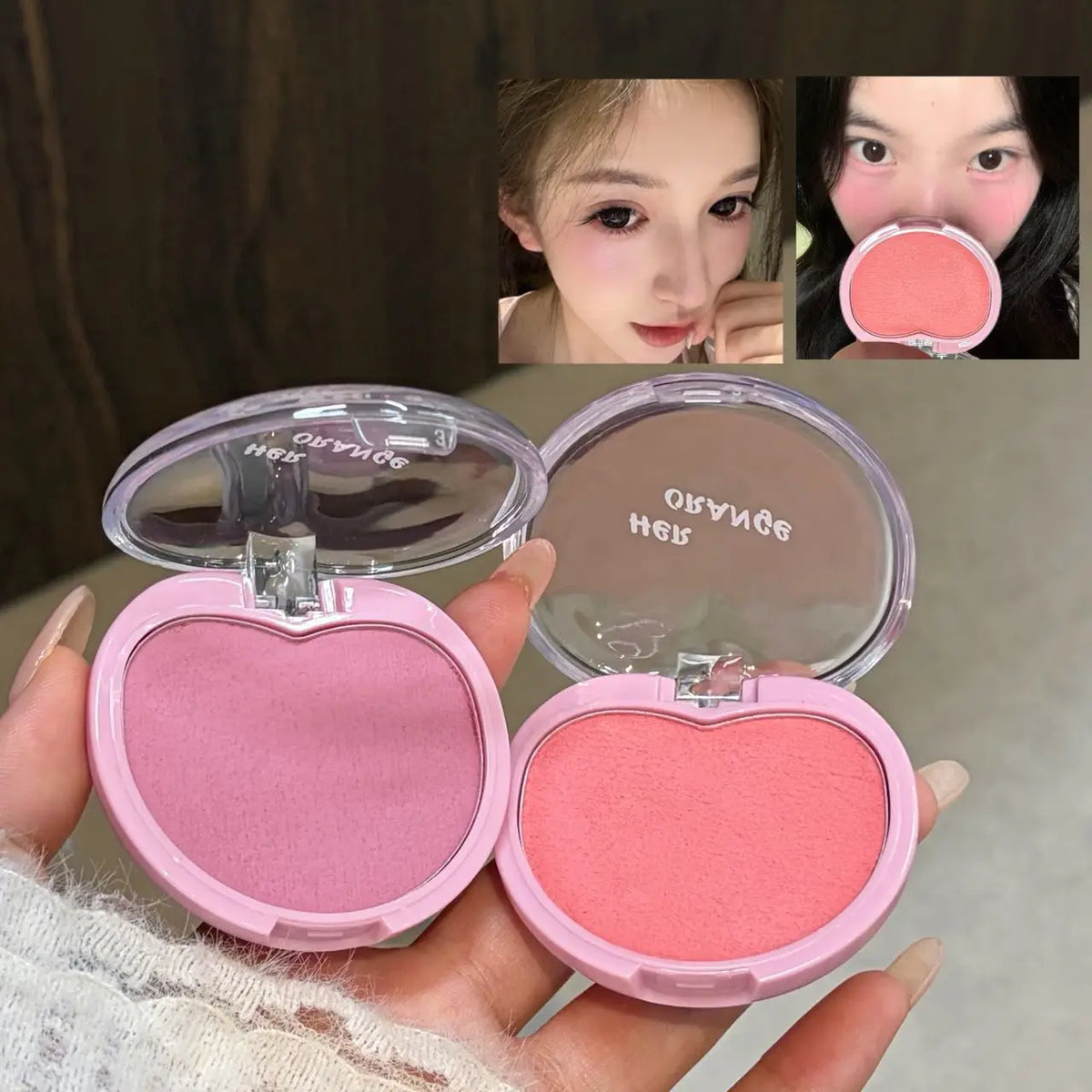 Herorange Sweet Cream Blush Balm Multi-Use Cheek Lip Eye Blush Long Wear Blendable for Beginners