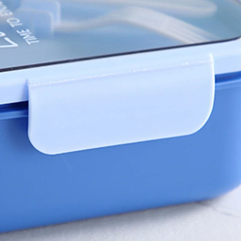 Bento Lunch Box Kid's Lunch Box Microwaveable Bento Box with Tableware Kawaii Heated 3 Grid Sandwich Snack Food Box Food Storage