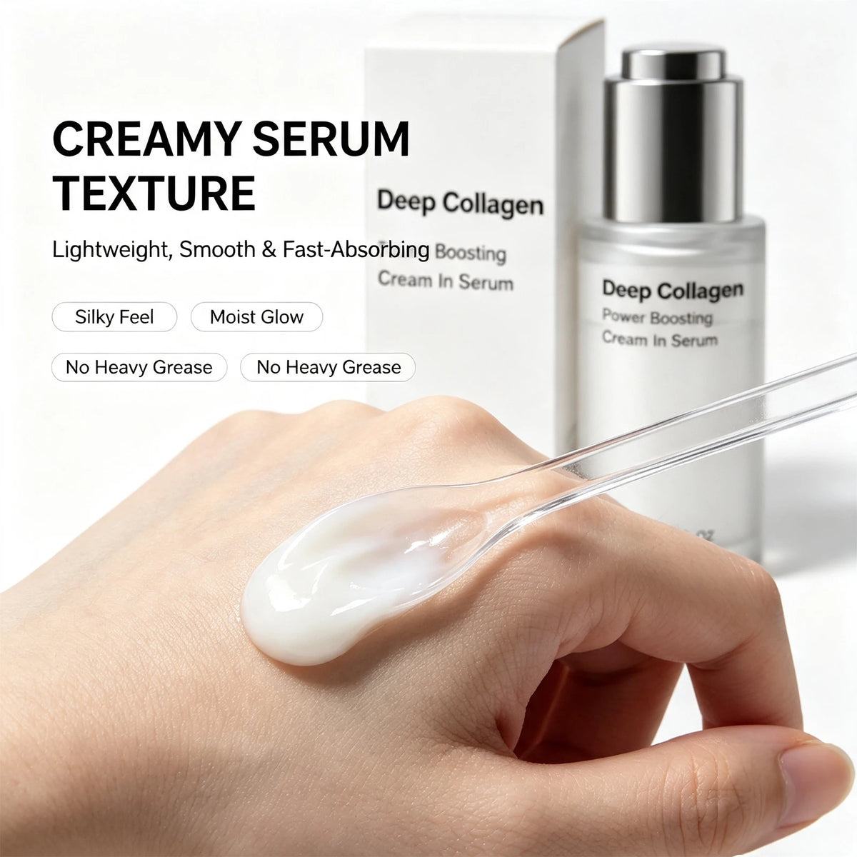 Collagen Hydrating Serum Moisturizing Smoothing Glow Daily Face Essence Lightweight