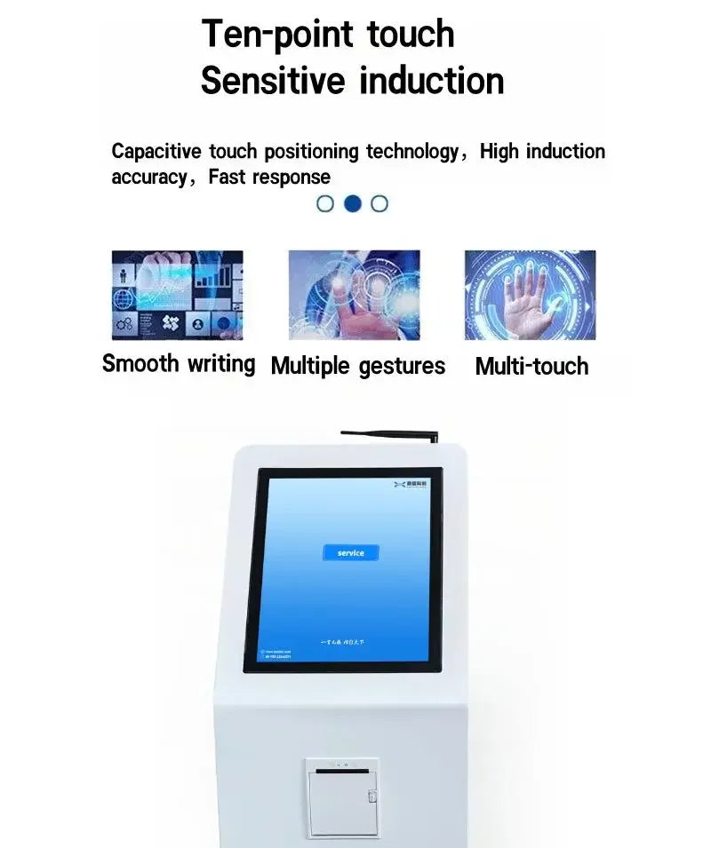 Touch Screen Self-Service Kiosk for Hospital Fastfood Banking Government Queue Management with Token OEM ODM