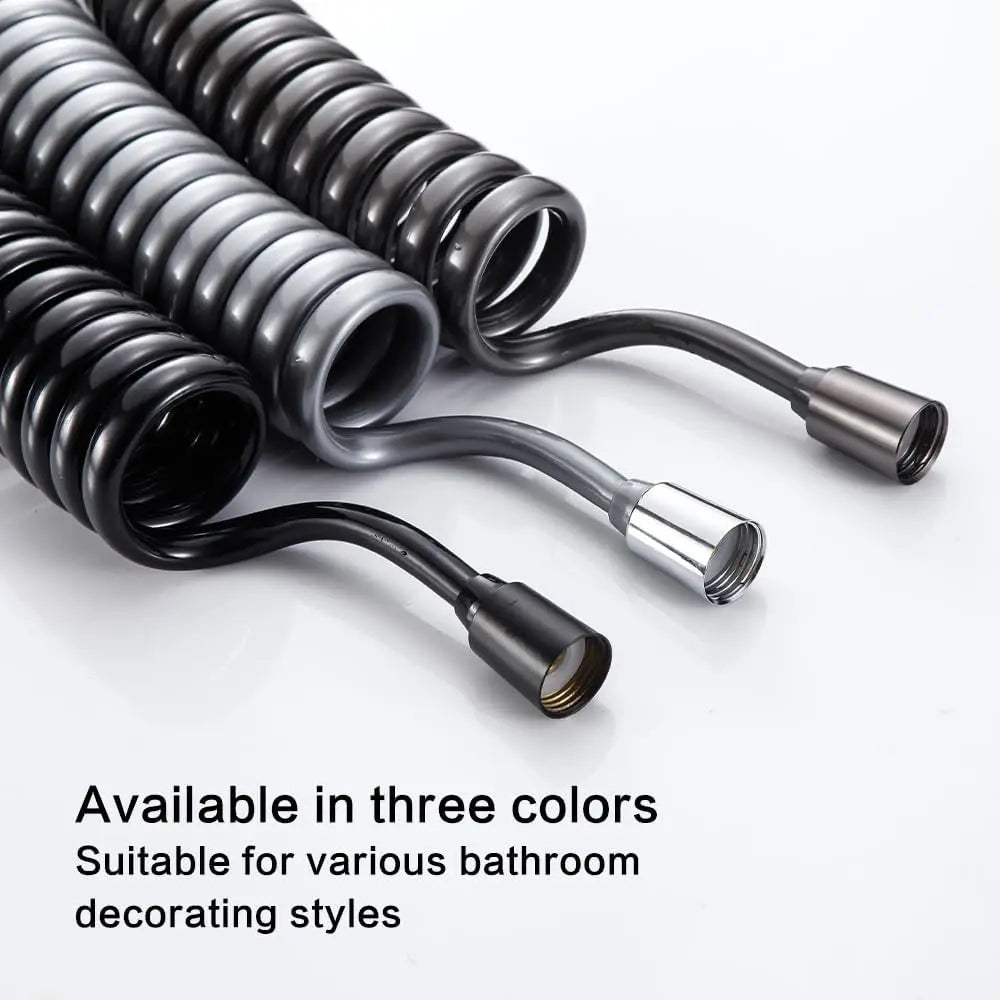 Toilet Bidet Spring Hose Flexible Shower Tube Anti-twist & Stretchable Water Plumbing Spiral Flexible Shower Hose 1.5/2/3/5M