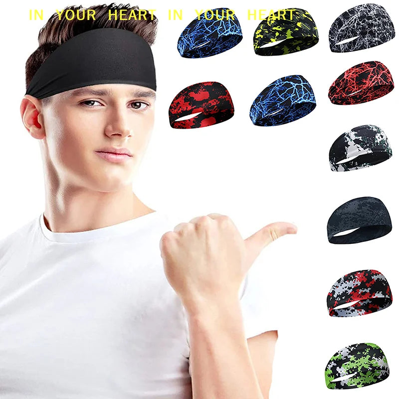 【X】1PCS Fitness Sweating Guide and Anti Sweating Band Running Headband Sports Sweating Absorbing Headband Hair Band