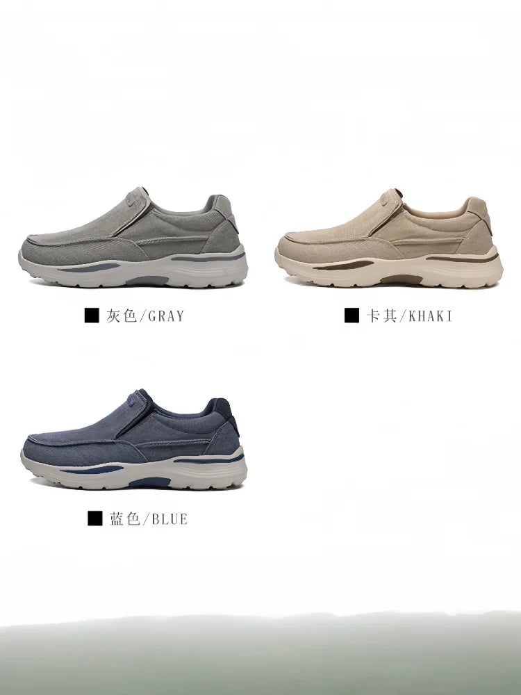 Men's Casual Shoes Canvas Breathable Loafers Men 2025 New Male Comfortable Outdoor Walking Shoes Classic Loafers Men Sneakers