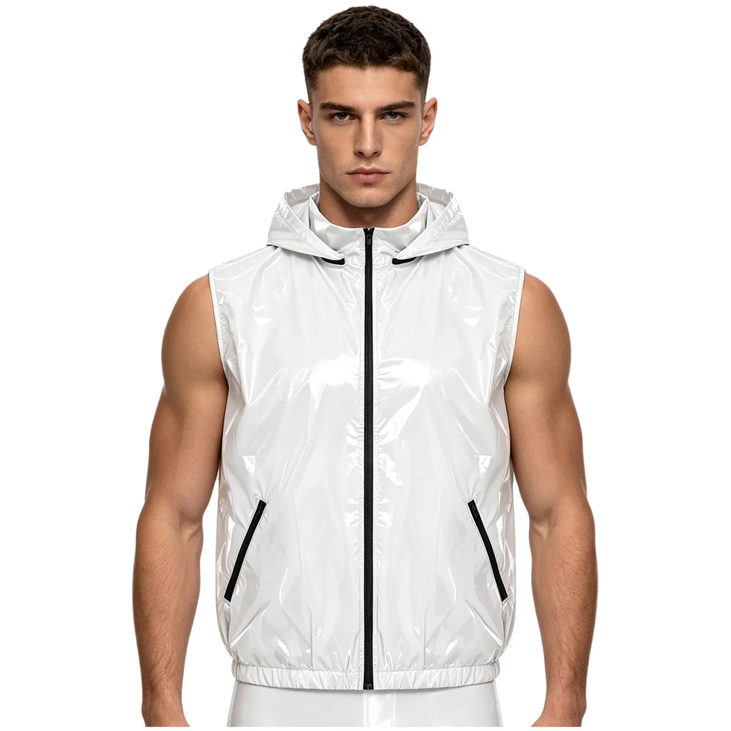 Mens Waterproof Hooded Jacket Tops Breathable Raincoat Waterproof Windproof Outdoor Biking Fishing Jacket Hood Outerwear