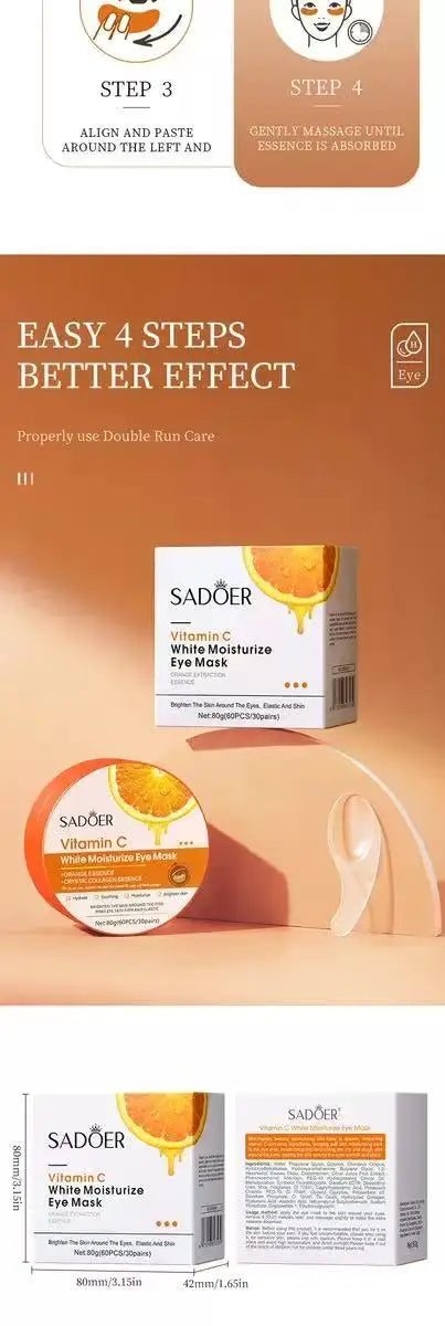 60 pieces of SADOER multi combination collagen eye mask, anti dark circles, eye bags removal, moisturizing, firming, eye patch,