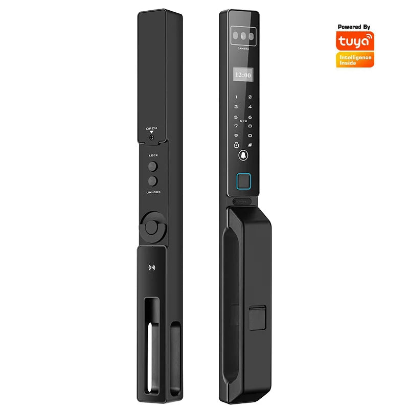 Automatic Password Fingerprint Facial Recognition Smart Lock Broken Bridge Aluminum Fingerprint Lock Sliding Door Password Lock