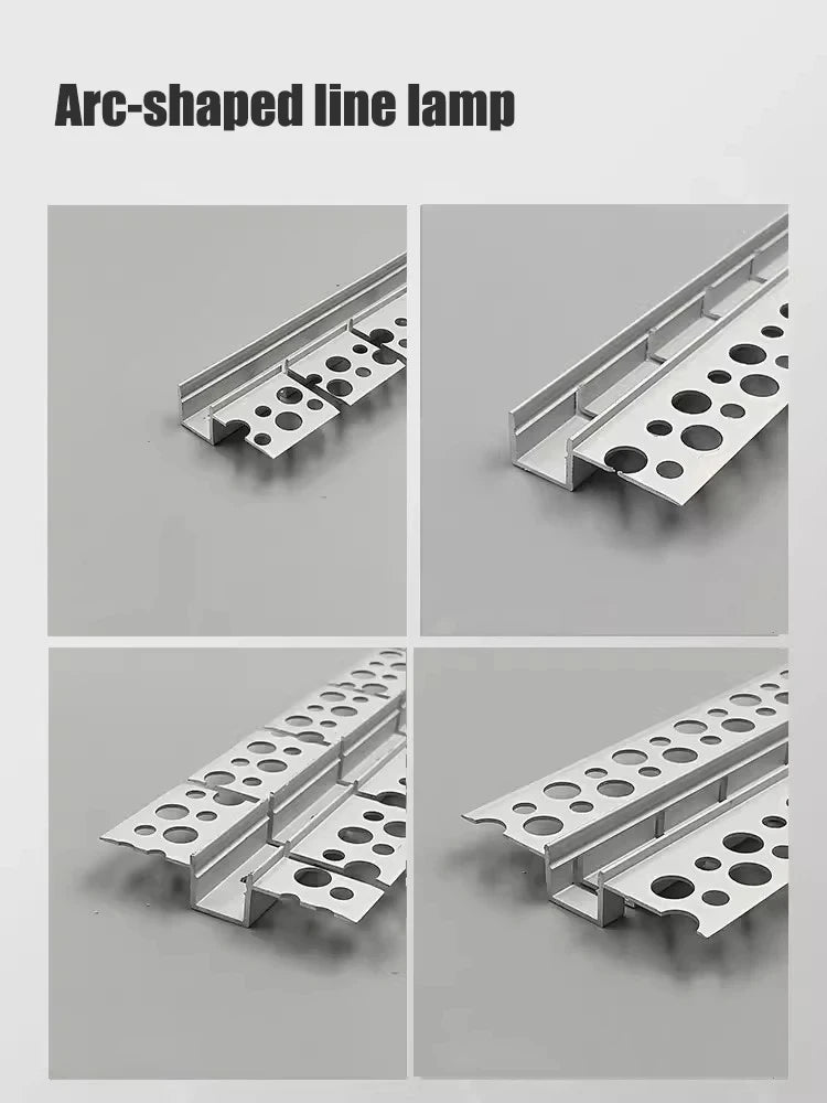 0.5/1M Bendable Led Aluminum Profile 20/30/40Mm Wide Flexible Led Channel Diffuser Curved Line Light Bar Aisle Ceiling Lighting