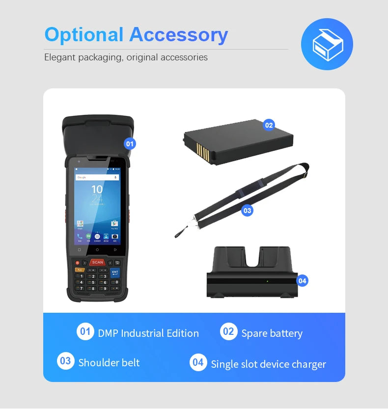 Industrial Level Rugged PDA Barcode Scanner for Data Collection Android Mobile Handheld with Stock Availability
