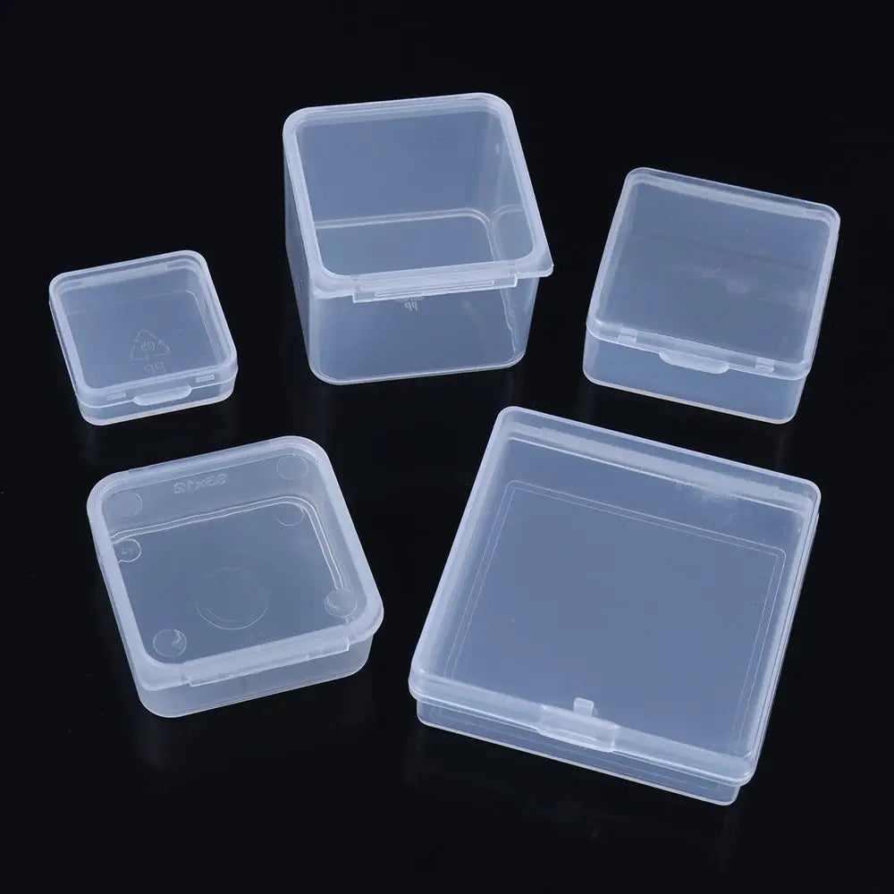 Mini Plastic Box Rectangular Translucent Packing Box Dustproof Durable Strong Jewelry Button Sundries Storage Case Container