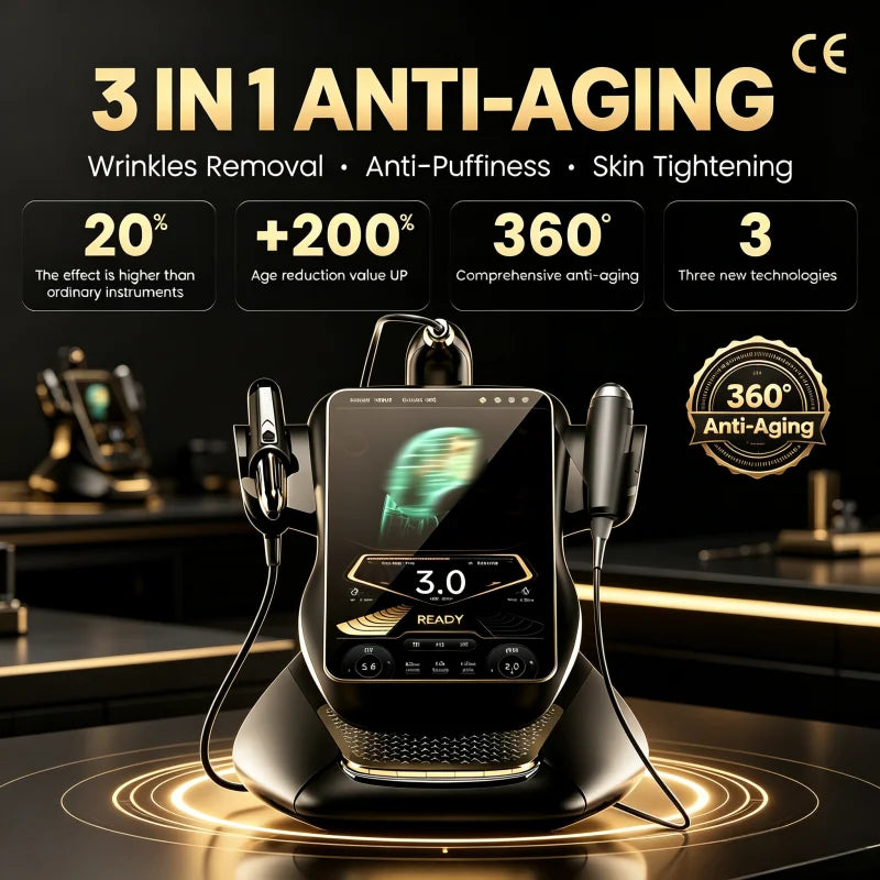 360MAX 25D HiFU 3 In 1 Technology Machine For Non Invasive Facial Slimming AntiAging And Body Firming