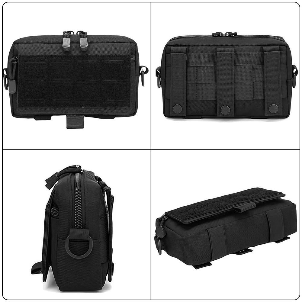 Molle Utility EDC Waist Bag Tactical Pouch Medical First Aid Bag Outdoor Survival EDC Tool Kit Belt Pouch Sports Hunting Bag