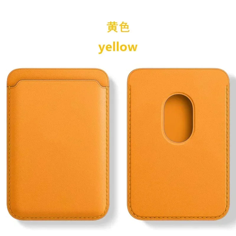 Blocking Magnetic Card Wallet Holder Leather Pocket Card Sleeve For iPhone 15/16/17Pro Max Magnet Anti-Theft Credit ID Card Case
