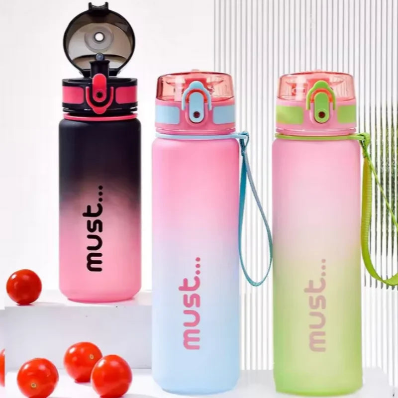 500ml 650ml Sports Water Bottle BPA Free High Capacity Plastic Fitness Portable Durable Camping Hiking Outdoor Sports Bottle