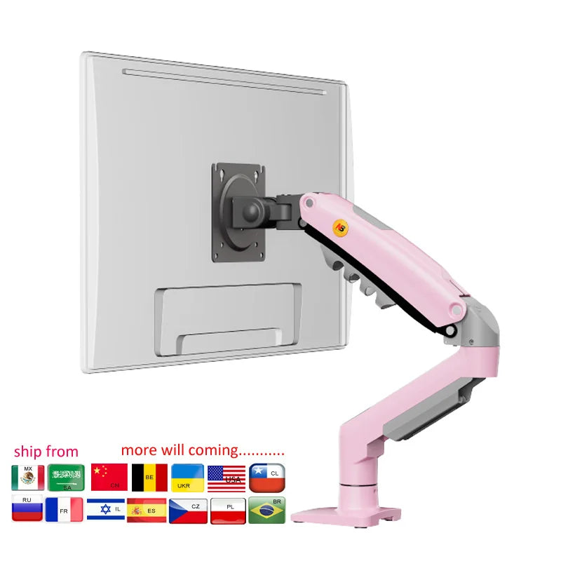 NEW NB F80 2-9kg Popular 17"30" Monitor Screen Desktop Stand Computer Bracket Gas Spring Long Arm Clamp Grommet Hole 360 Rotate