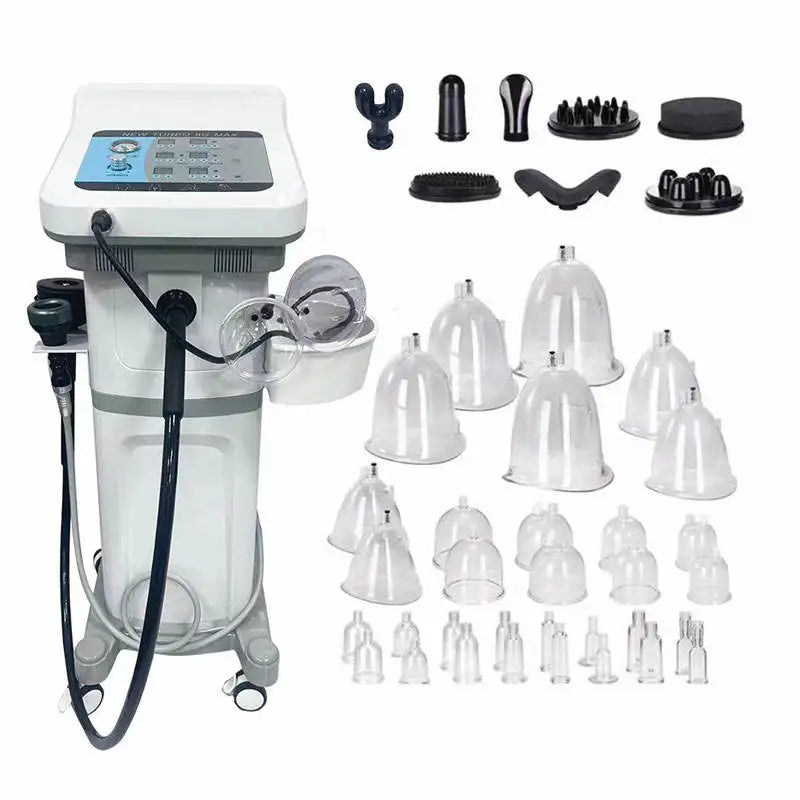 Vertical 4 In1 Vacuum Heating 8 Vibration Heads G8 Massager Cellulite Removal G8 Body Slimming Machine with 33 Cups
