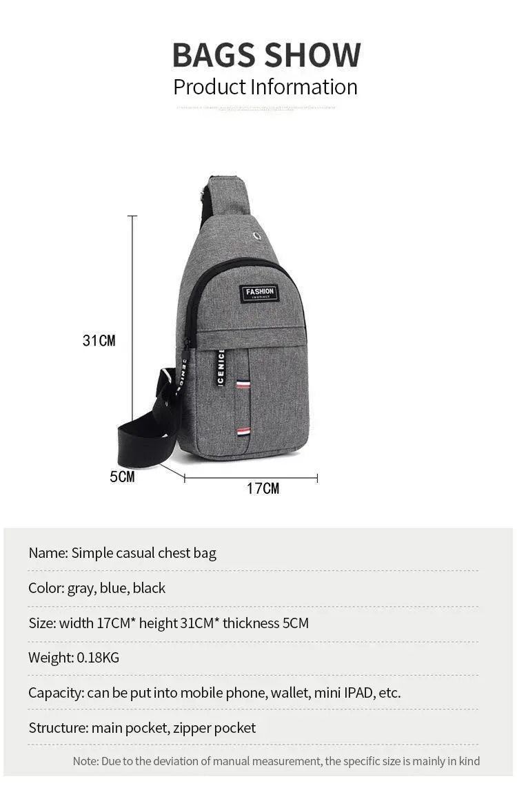 Men Waterproof Large Capacity Fanny Pack, Adjustable Strap Crossbody Bag for Outdoor Travel Hiking Cycling Casual Daily Supplies