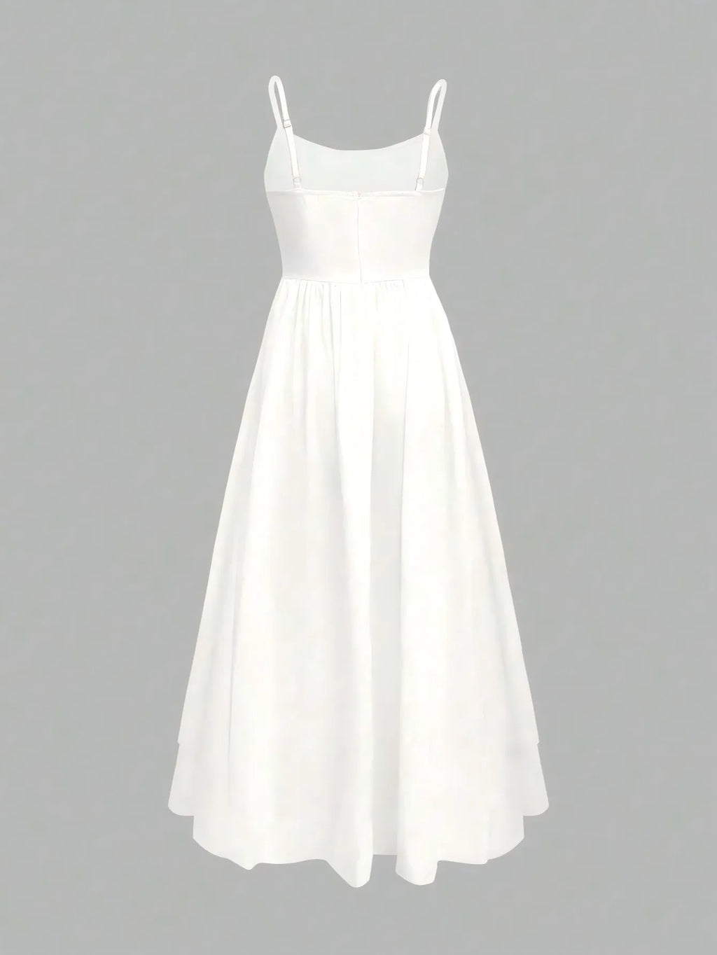 A Line High Waist Dress with Geometric Pattern No Closure Japanese Korean Casual Slim Fit Midi Length Women Summer Dress