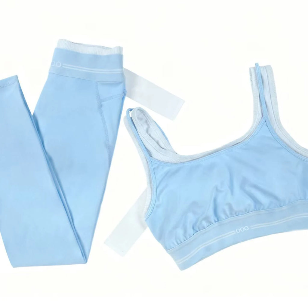 2026 New Women's Sports Premium Fitness Yoga Running Simple Pants Two Piece Set