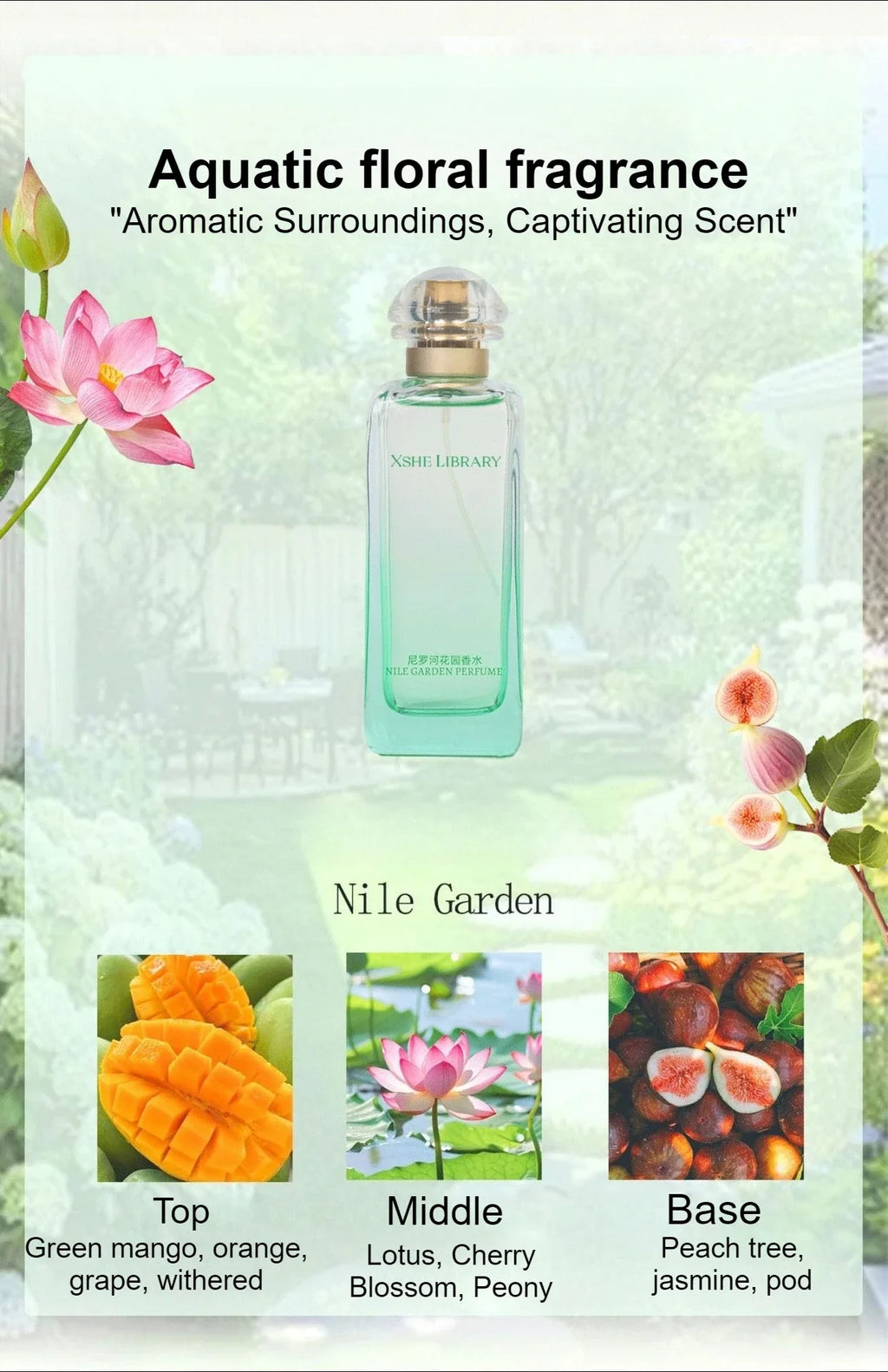 Summer Floral Aquatic Perfume 100ml Nile Garden Darjeeling Tea Long Lasting Light Scent Budget Friendly Fragrance homme Parfum