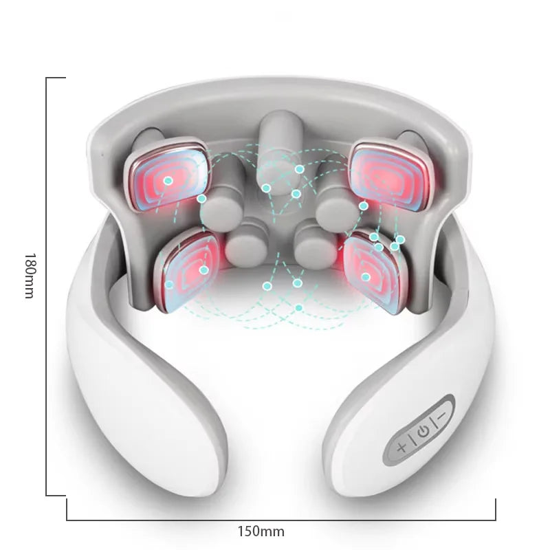 Smart Neck Massage Instrument Portable Shoulder Neck Massage Cervical Vertebra Health Care Vibrator Red Light Massage